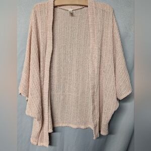 mahina Blush Open-Front Knit Shrug
